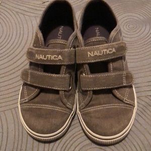 Toddler boys Nautical Velcro shoes. Size 10